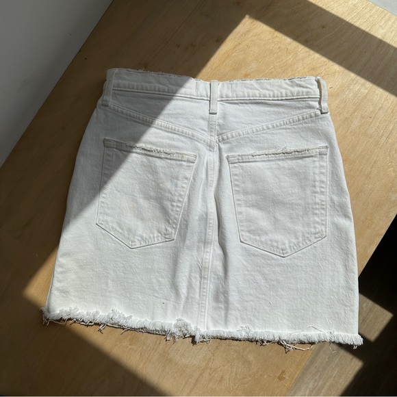 abercrombie and fitch white denim high rise mini skirt - Picture 3 of 4